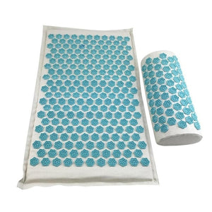 New Lotus Acupressure Massage Cushions Yoga Mat Pillow Set For Relieve Back Pain Head Neck Back Foot Anti-stress Needle Massager