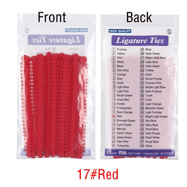 1000pcs=20sticks Azdent Dental Orthodontic Ligature Ties Elastic Rubber Tooth ands Dentist Tools Braces Teeth Orthodontics