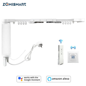 Zemismart Smart Curtain Blind Motor Alexa Echo Google Home Tuya WiFi Control Broadlink RF Control Electric Stage Curtains