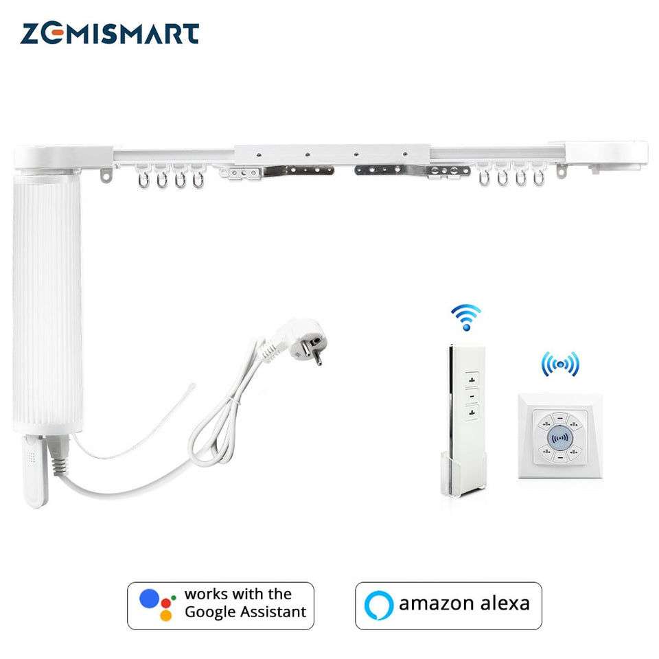 Zemismart Smart Curtain Blind Motor Alexa Echo Google Home Tuya WiFi Control Broadlink RF Control Electric Stage Curtains