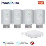 Tuya ZigBee3.0 Smart Radiator Actuator Programmable Thermostatic Radiator Valve Temperature Controller Voice Control via Alexa