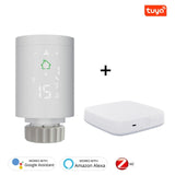 Tuya ZigBee3.0 Smart Radiator Actuator Programmable Thermostatic Radiator Valve Temperature Controller Voice Control via Alexa