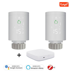 Tuya ZigBee3.0 Smart Radiator Actuator Programmable Thermostatic Radiator Valve Temperature Controller Voice Control via Alexa