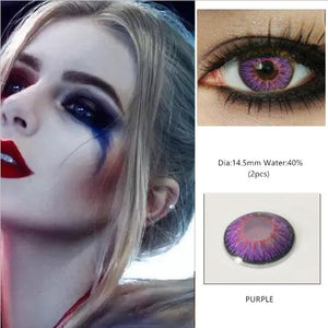 EYESHARE 1 Pair  Beautiful Pupil  Eye Cosmetic Colorful Contact Lenses Halloween Cosplay Lenses Crazy Lens for Eyes