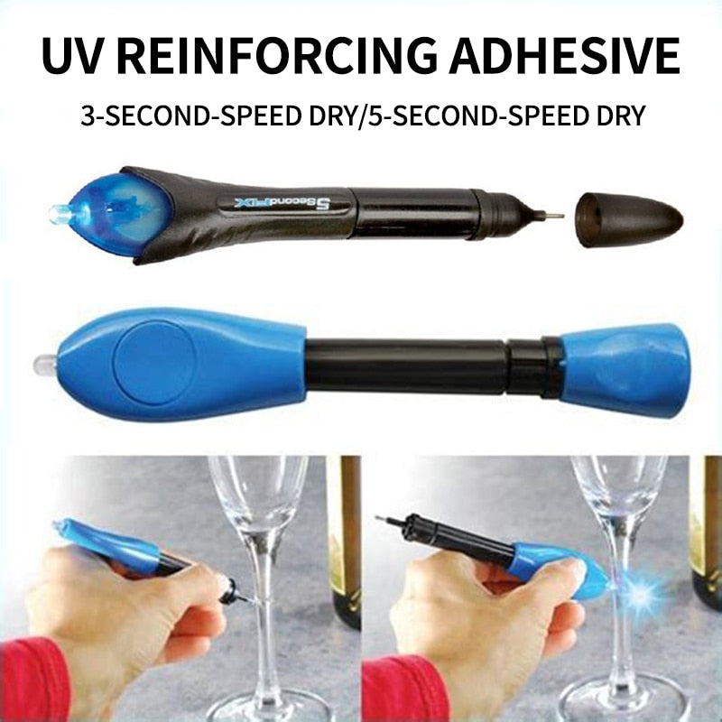 Super 14cm Magic With Glue Super Powered Liquid Plastic Welding Compound 3/ UV Light Repair Pen Uv Light Fix Tool